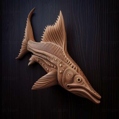 3D model Sturgeon  like loricaria catfish fish (STL)